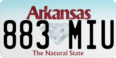 AR license plate 883MIU