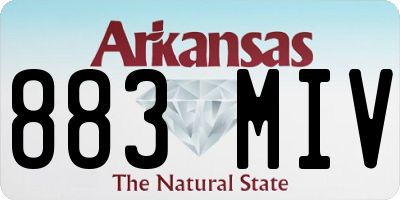 AR license plate 883MIV