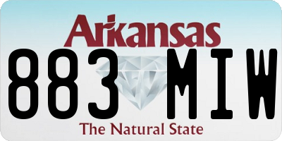 AR license plate 883MIW