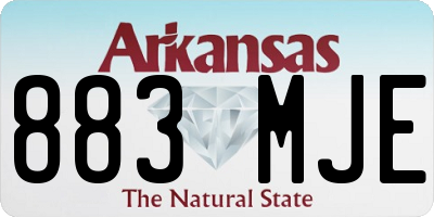 AR license plate 883MJE