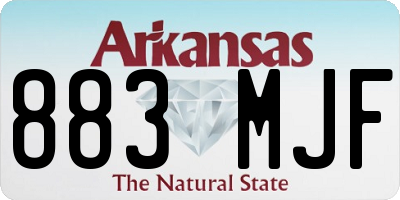 AR license plate 883MJF