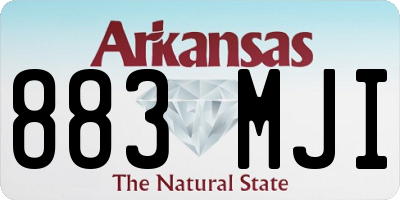 AR license plate 883MJI