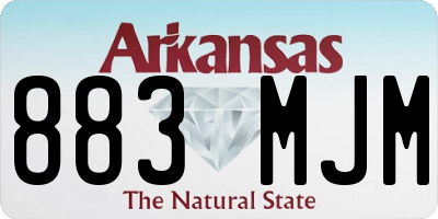AR license plate 883MJM