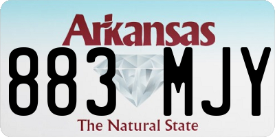 AR license plate 883MJY