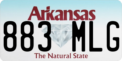 AR license plate 883MLG