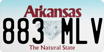 AR license plate 883MLV
