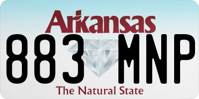 AR license plate 883MNP