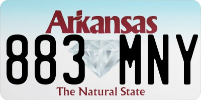 AR license plate 883MNY