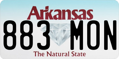 AR license plate 883MON