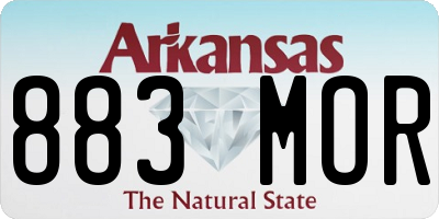 AR license plate 883MOR