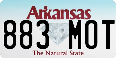 AR license plate 883MOT