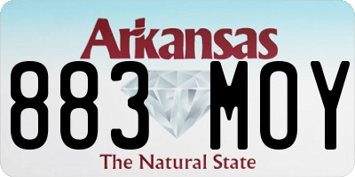 AR license plate 883MOY