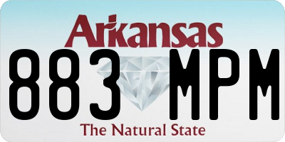 AR license plate 883MPM