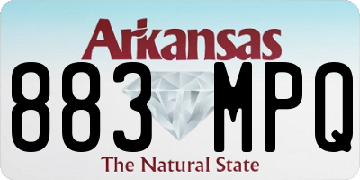 AR license plate 883MPQ