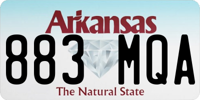 AR license plate 883MQA