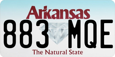 AR license plate 883MQE