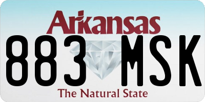 AR license plate 883MSK