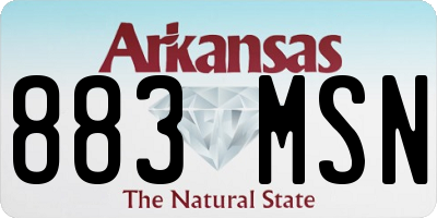AR license plate 883MSN