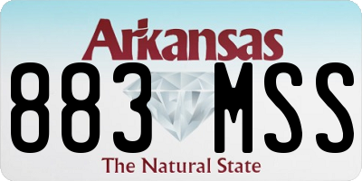 AR license plate 883MSS