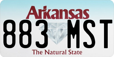 AR license plate 883MST