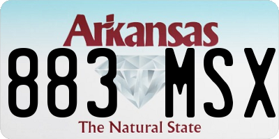 AR license plate 883MSX