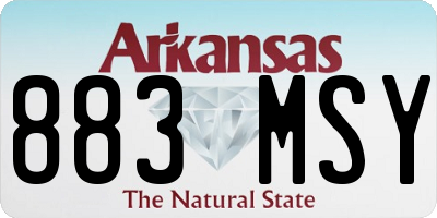 AR license plate 883MSY