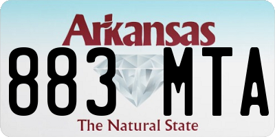 AR license plate 883MTA