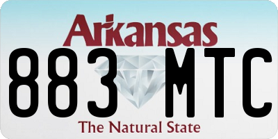 AR license plate 883MTC