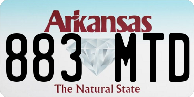 AR license plate 883MTD