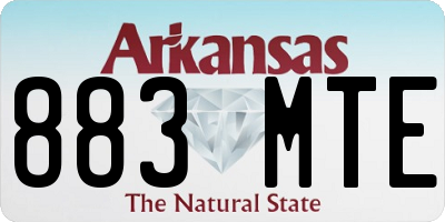 AR license plate 883MTE