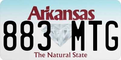 AR license plate 883MTG