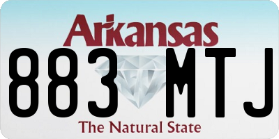 AR license plate 883MTJ