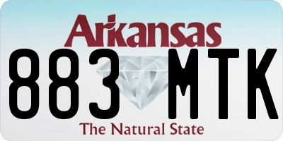 AR license plate 883MTK