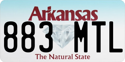 AR license plate 883MTL