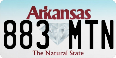 AR license plate 883MTN