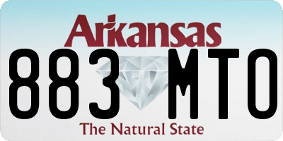 AR license plate 883MTO