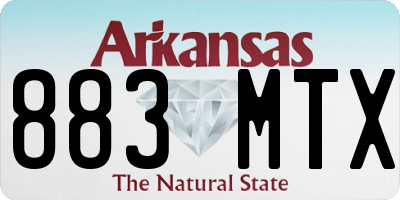 AR license plate 883MTX
