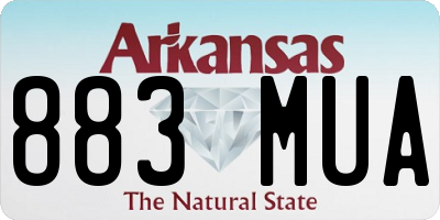AR license plate 883MUA