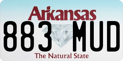 AR license plate 883MUD