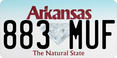 AR license plate 883MUF