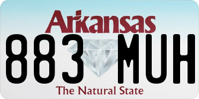 AR license plate 883MUH