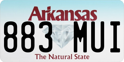 AR license plate 883MUI