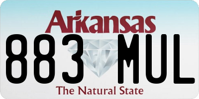 AR license plate 883MUL