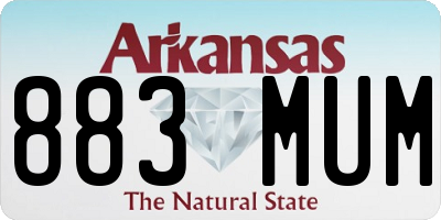 AR license plate 883MUM