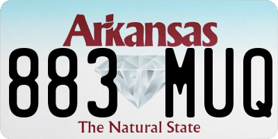 AR license plate 883MUQ