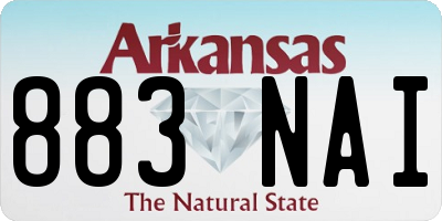 AR license plate 883NAI