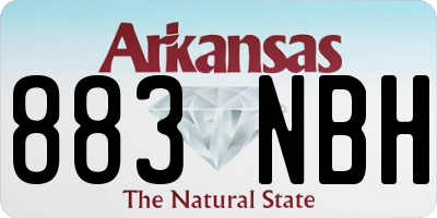 AR license plate 883NBH