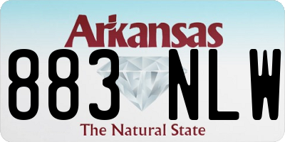 AR license plate 883NLW