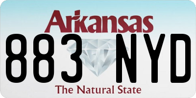 AR license plate 883NYD