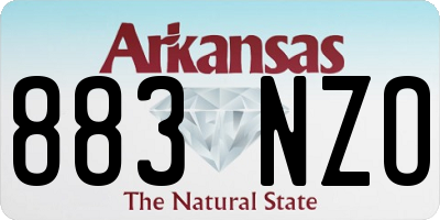 AR license plate 883NZO